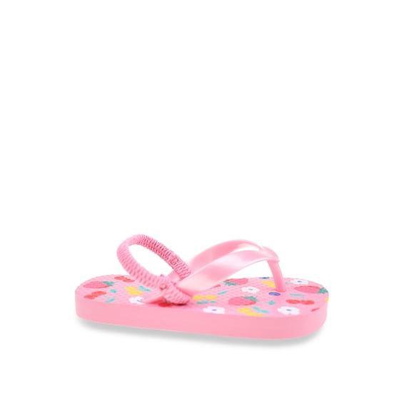Wonder Nation Toddler Girls Printed Flip Flop