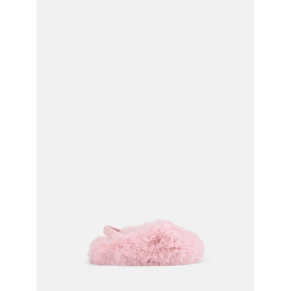 Wonder Nation Toddler Girls Faux Fur Slingback Mules