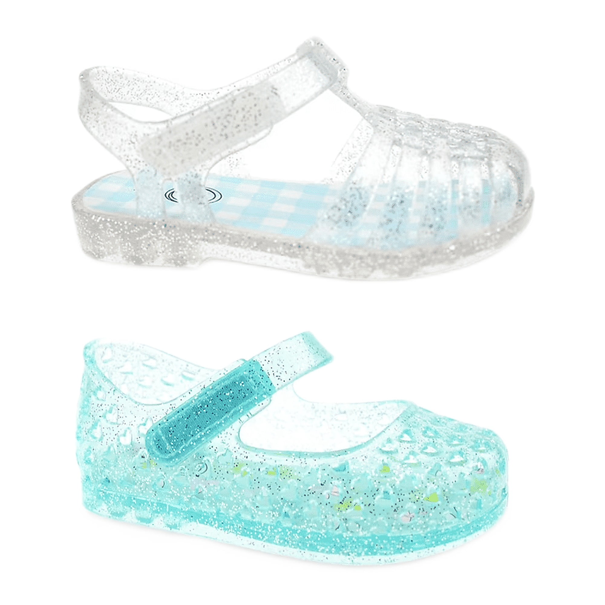 Wonder Nation Baby and Toddler Girls 2 Pack Jelly Sandal
