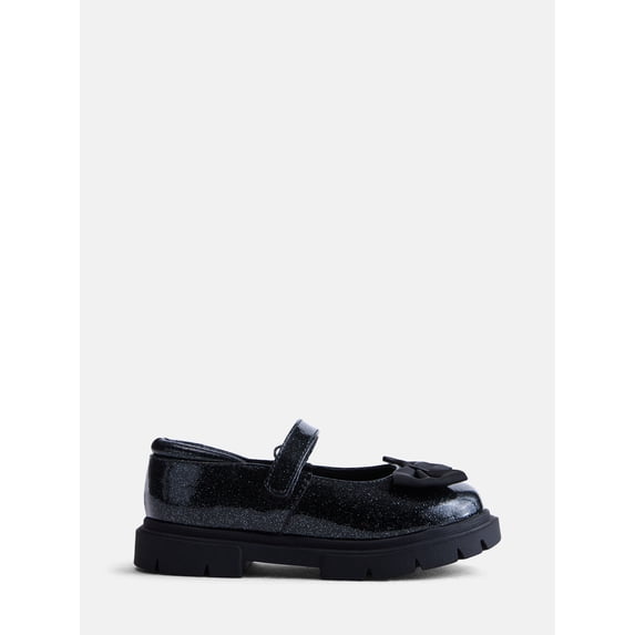Wonder Nation Toddler Girls Sparkly Bow Mary Jane Flats