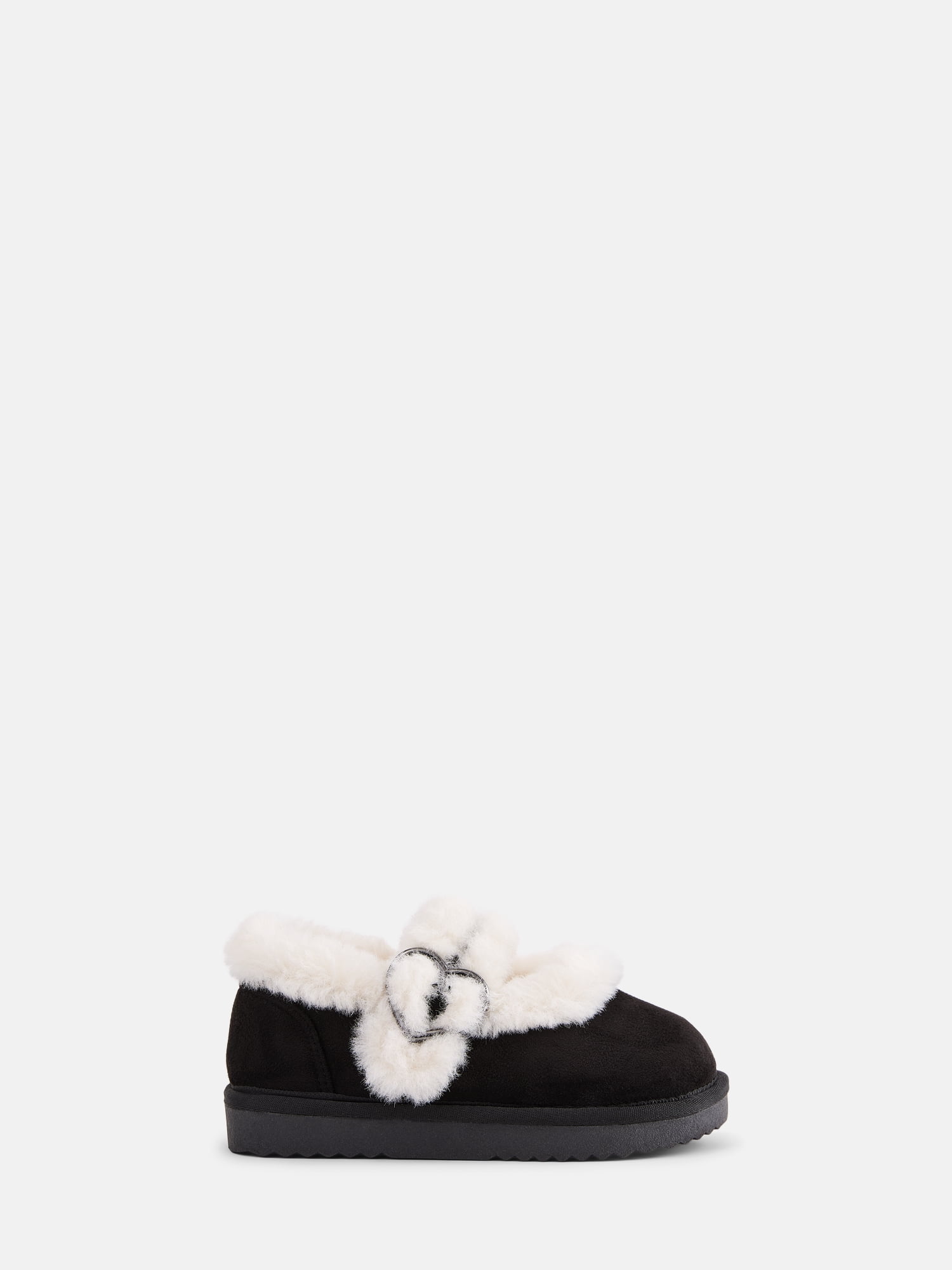 Wonder Nation Toddler, Little and Big Girls Faux Shearling Mary Jane Slippers