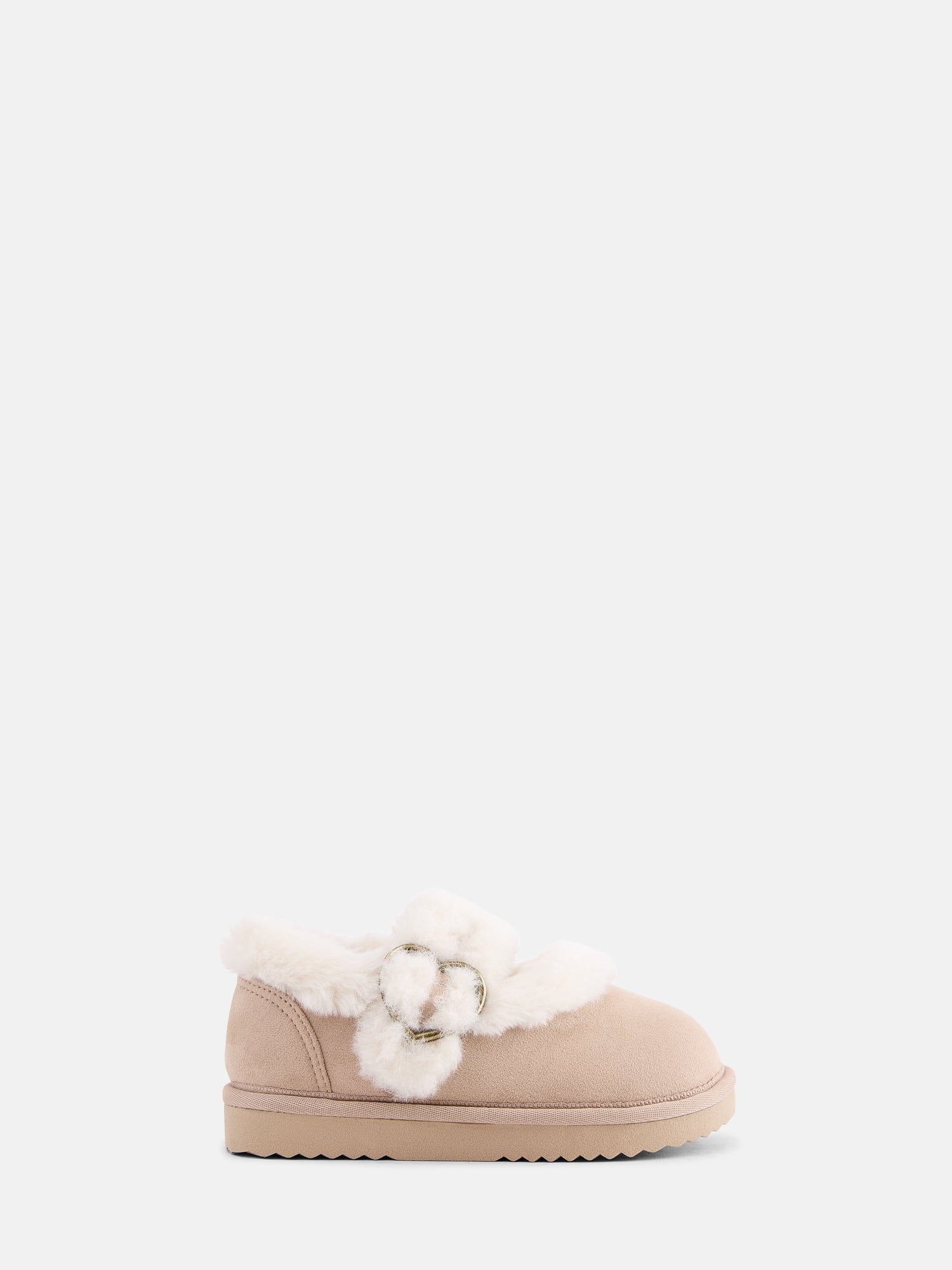 Wonder Nation Toddler, Little and Big Girls Faux Shearling Mary Jane Slippers