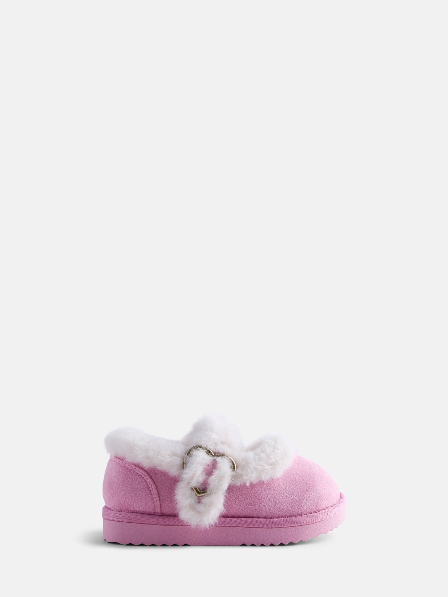 Wonder Nation Toddler, Little and Big Girls Faux Shearling Mary Jane Slippers