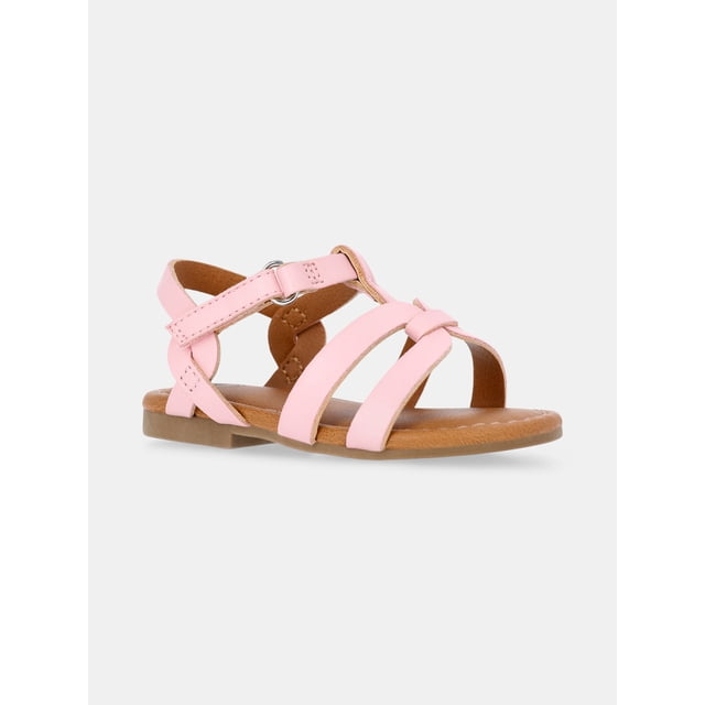 Wonder Nation Baby and Toddler Girls Knot Strappy Sandals