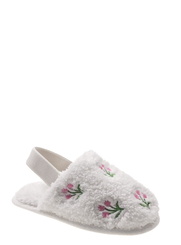 Toddler Girls Scuff Flower Slippers