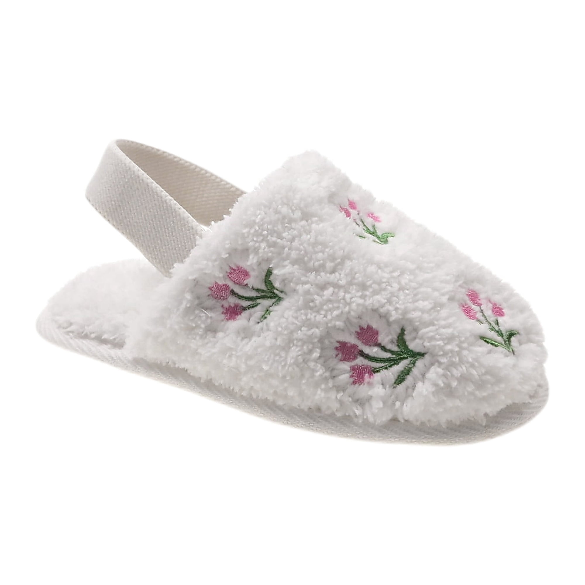 Wonder Nation Toddler Girls Scuff Flower Slippers