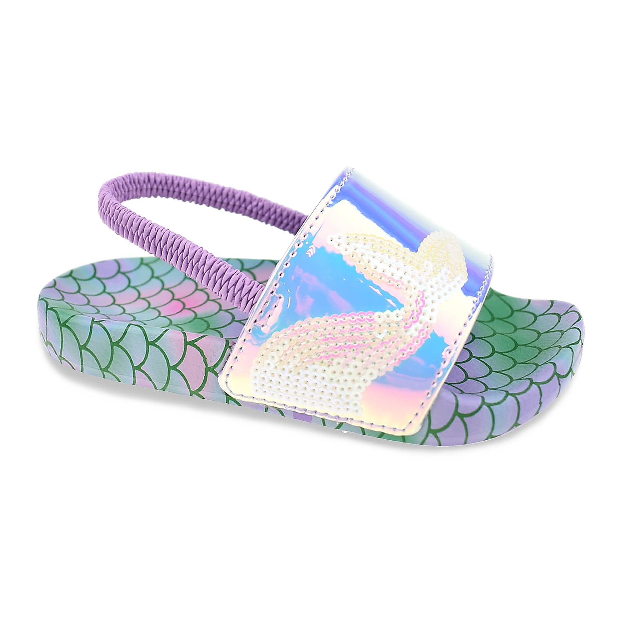 Wonder Nation Little and Big Girls Pool Slide Sandals