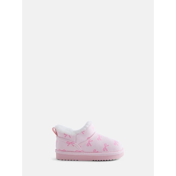 Wonder Nation Toddler Girls' Bow Print Faux Suede Boots