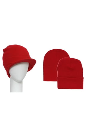 GT Winter Kit - Cuffed Beanie Visor + Long & Short Beanie - Red