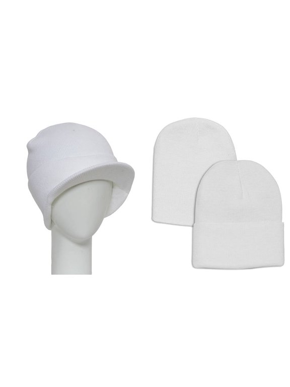 GT Winter Kit - Cuffed Beanie Visor + Long & Short Beanie - White
