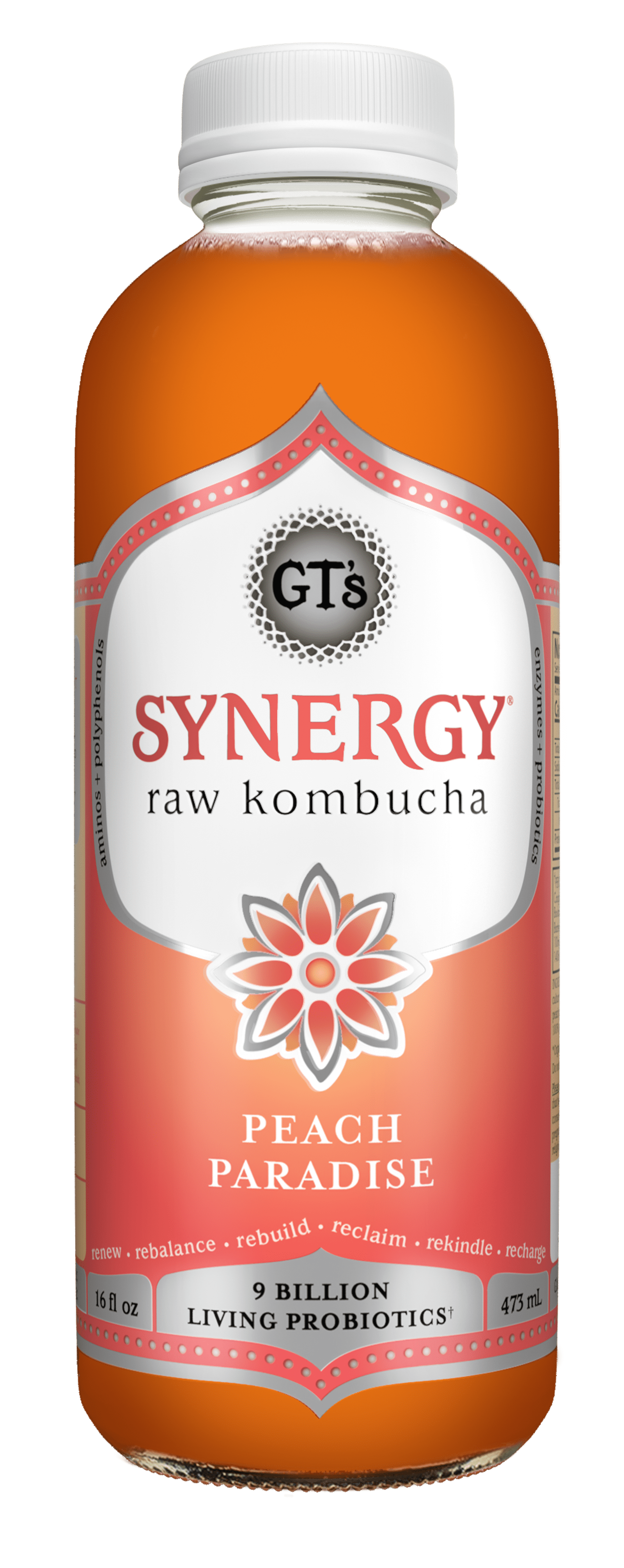 GT's Synergy Kombucha Organic Peach Paradise, 16 Fl Oz - Walmart.com