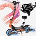 thumbnail image 1 of GT08 Electric Scooter for Adult 5600W Dual Motor, Speed 50MPH 60V 27AH Foldable Escooter 11" Off-Road Vacuum Tires E-Scooter with Seat, 1 of 17