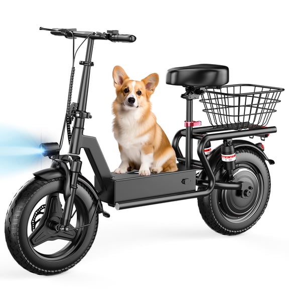 GT10 Foldable Commuter Electric Scooter , 500W Peak Motor, 19.9MPH, 25Miles Range, 14" Tires, Portable Adult E-Scooter with Storage Basket