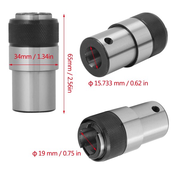 GT12 Tapping Chuck Holder with Overload Protection, M3-M16 Range, 34mm Diameter, 40Cr Steel