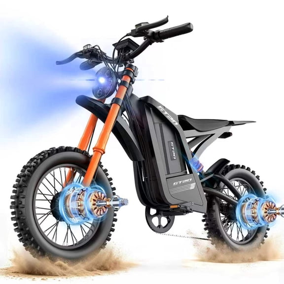 GT20-Electric-Moutain-Dirt-Bike-Adults-749W-20MPH-48V-25AH-Removable-Battery-E-Bike-16-Offroad-Tire-Motorcycle-Bicycle-7-Speed-Full-Suspension,Ages 16+,UL2849