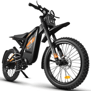 VTOKW T2000 Electric Dirt Bike for Adults,3000W Peak Electric Motorcycle 37MPH 48V 30Ah Battery,85+Miles Electric Bike,24" Fat Tire Ebike,Dual Hydraulic Brakes Mountain Bike,Full Suspension,UL2849