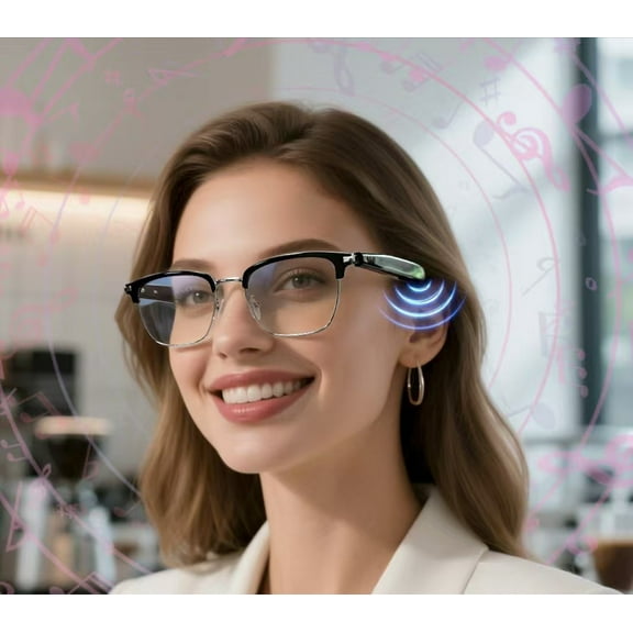 GT33 intelligent wireless automatic on/off anti blue light glasses, metal spring hinge design, AI translation glasses for listening to music and making calls