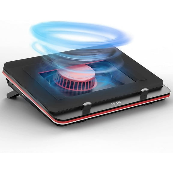 GT500 Powerful Turbo-Fan (4200 RPM) Laptop Cooling Pad with Infinitely Variable Speed,Seal Foam for Rapid Cooling Gaming Laptop,Dust Filter for Protect Laptop,13-17.3inch Laptop Cooler