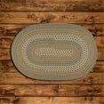 thumbnail image 1 of Colonial Mills 2' x 5' Green and Gold Handmade Braided Oval Area Throw Rug Runner, 1 of 2