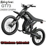 Ridingtimes GT73 Electric Dirt Bike for Adults 2400W 48V Electric Motorcycle 1747Wh Dual Battery 37 MPH 85 mile Range Dual Hydraulic Brakes 6 Layers Full Suspension