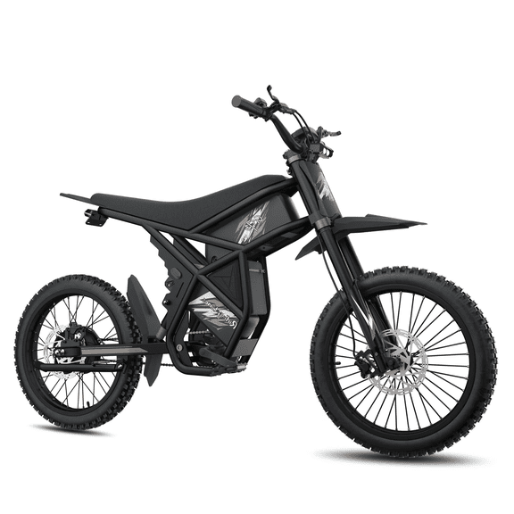 GT73 Pro Electric Dirt Bike, 3000W Motor, 50 MPH, 60V/36Ah Dual Batteries, 87-173 Mile Range, UL2849 Certified, Hydraulic Suspension, 25" Off-Road Dirt Tires