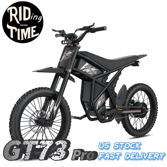 GT73 Pro Electric Dirt Bike, 3000W Motor, 50 MPH, 60V/36Ah Dual Batteries, 87-173 Mile Range, UL2849 Certified, Hydraulic Suspension, 25" Off-Road Dirt Tires