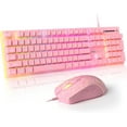 GT838 Gaming Keyboard and Mouse Combo, 104 Keys RGB Backlit Quiet Wired ...