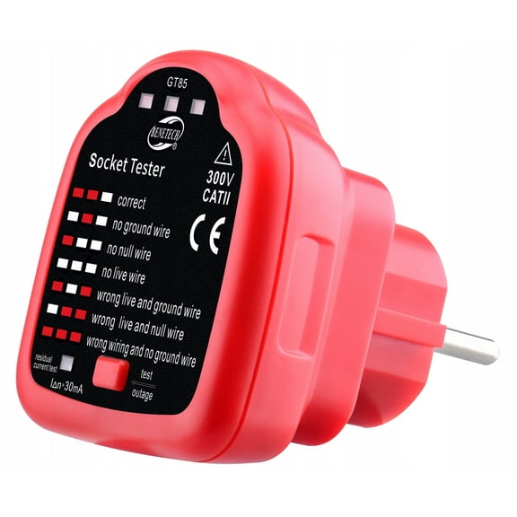 GT85 socket tester ground zero line live line phase polarity leakage detector multi-function electrical tester