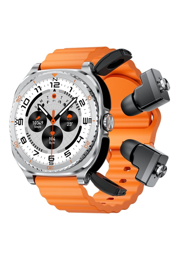 GT99 2 in 1 Smart Watch Built-in Wireless Earbuds 1.53" HD Touch Screen NFC IP67 Waterproof Long Standby Fitness Watch Compatible Android iOS