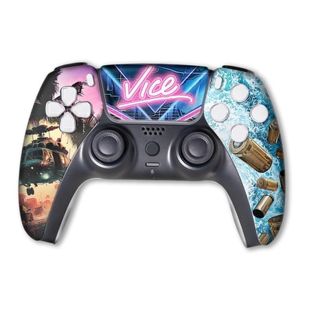 GTA 6 Custom PS-5 Controller Wireless compatible with Play-Station 5 Console by BCB Controllers | Proudly Customized in USA with Permanent HYDRO-DIP Printing (NOT JUST A SKIN)