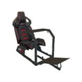 thumbnail image 1 of GTA Model Racing Simulator Cockpit Black Frame with Black/Red Pista Adjustable Leatherette Racing Seat, 1 of 1