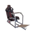 thumbnail image 1 of GTA Model Racing Simulator Cockpit Silver Frame with Black/Red Pista Adjustable Leatherette Racing Seat, 1 of 1