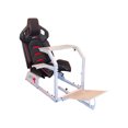 thumbnail image 1 of GTA Model Racing Simulator Cockpit White Frame with Black/Red Pista Adjustable Leatherette Racing Seat, 1 of 1