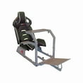 thumbnail image 1 of GTAF Model Racing Simulator Cockpit Silver Frame with Black/White Pista Adjustable Leatherette Racing Seat & Single/Triple Standard Monitor Stand, 1 of 1