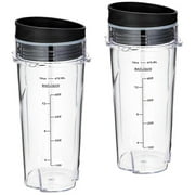 GTB 16oz Replacement Cups For Ninja Qb3001ss Fit Compact Personal Blender, With Lids- 2 Pack