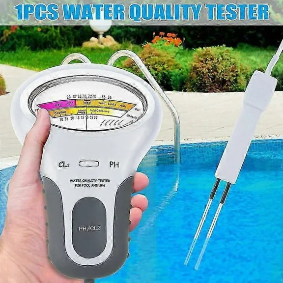 GTB Portable Digital 2 In 1 Water Quality PH and Chlorine Level CL2 Tester Meter for Swimming Pool Spa Water Quality Analyze