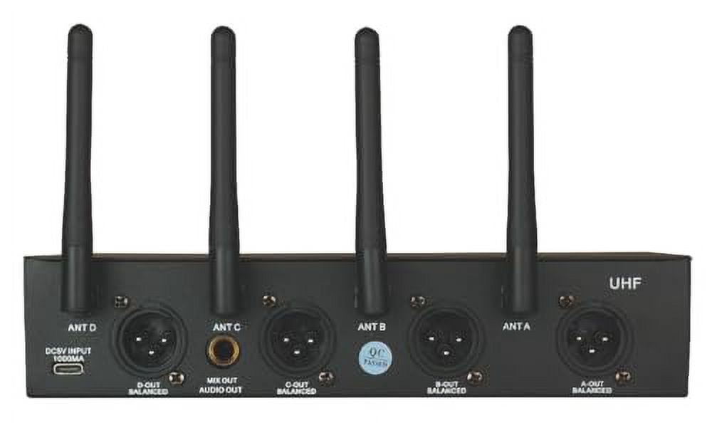GTD Audio UHF Wireless Microphone System, Pro 4-Channel Cordless Mic ...