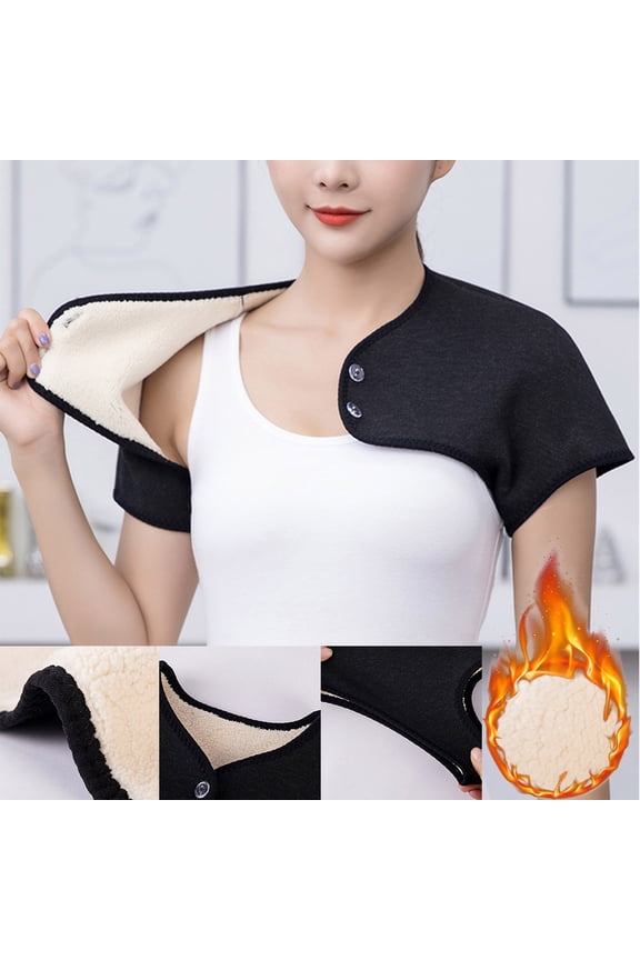 A Cashmere Wraps for Women Unisex Solid Double Layer Composite Warm Shoulder Protector Plush Splice Shawl Vest