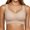 thumbnail image 1 of WCJM Beige High Waist Bra and Panty Set Yoga Bras for Women No Padding with Adjustable Back Hooks V-Neck Basic Wireless Racerback Bra Low Support Workout Sports Bra, 1 of 5