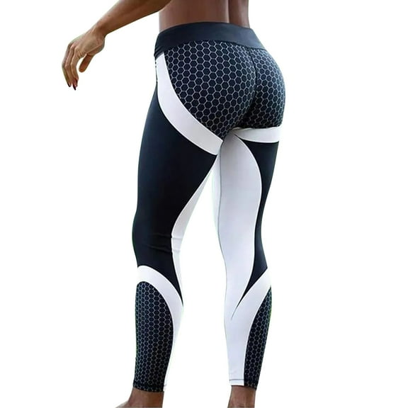 GTEYOIJN Black Yoga Pants Nylon Yoga Leggings Breathable Pants Womens 3D Print Yoga Skinny Workout Gym Leggings Sports Training Cropped Pants