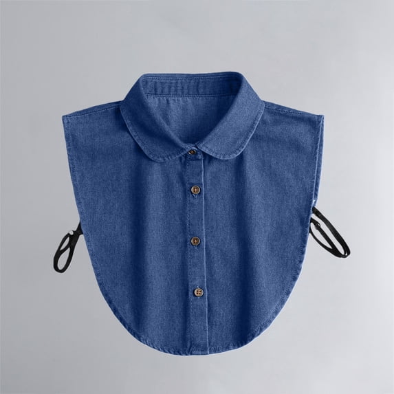GTEYOIJN Detachable Collar Denim False Collar for Women Denim False Collar for Women Sweater Clothes Collars Jean Blouses Button Down Dickey Layering