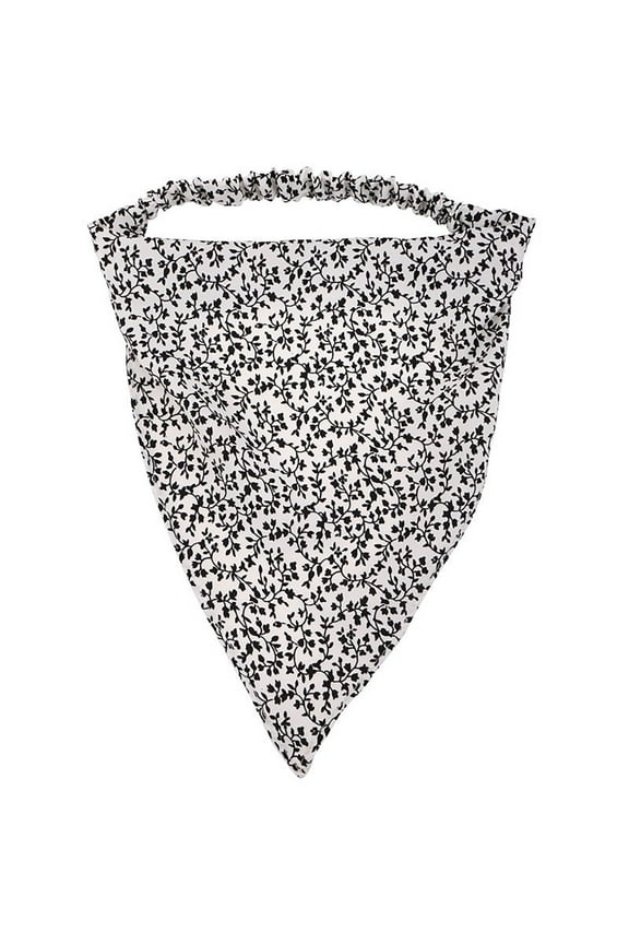 Elastic Hair Vintage Triangle Boho Head Scarf Bohemian Head Wrap Beige Elastic Headband