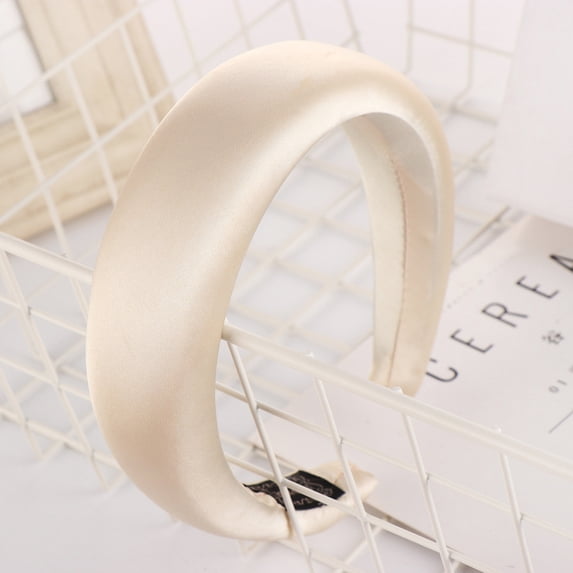 GTEYOIJN Fashion Sponge Hairband Women Hair Head Hoop Satin Sweet Teenagers Hair Headband Beige Hairband