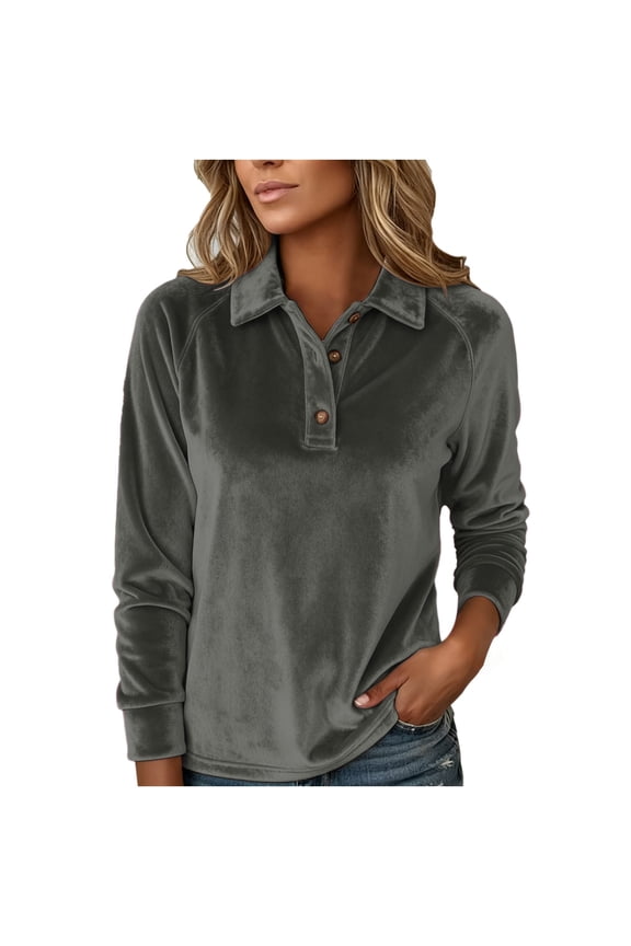 Grey Velvet Blazer Women Women's Dressy Business Casual Silk Blouses Long Sleeve Button Down Satin Work Office Shirts Tops 2025