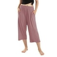 thumbnail image 1 of GTEYOIJN Ladies' Thin, Plus-Size Cotton, High-Elasticity, Casual, Loose, Eight-Inch Breathable Home Pants 3Xl-7Xl Capri Pants for Women Plus Size Cotton Pants for Comfortable Cropped Pants 3Xl 7Xl, 1 of 8