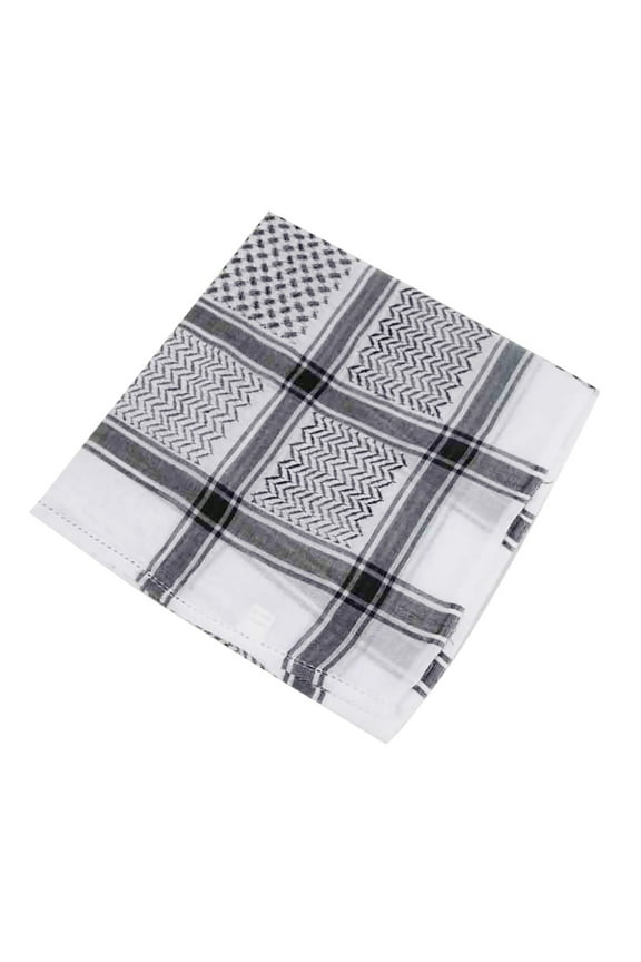 Men Arabia Men Headscarf Dubai Uae Travel Men Hijab Black White Headscarf
