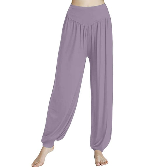 GTEYOIJN Midi Pants Yoga Pants Women Flare Lounge Leggings Womens Elastic Loose Casual Cotton Soft Yoga Sports Dance Pants