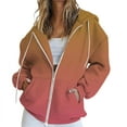 thumbnail image 1 of GTEYOIJN Oversized Hoodies for Women Women's Fall Jacket Oversized Pocket Sweatshirt Casual Clothing Zipper Track Jacket Solid Color Long Sleeve Tops, 1 of 5