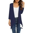 thumbnail image 1 of GTEYOIJN a Solid Color Fashionable and Casual Three-Quarter Sleeve Cardigan for Ladies Cardigan for Dress Women's Solid Color Fashion Casual 3/4 Sleeves Cardigans for Women Sleeve Cardigan, 1 of 6