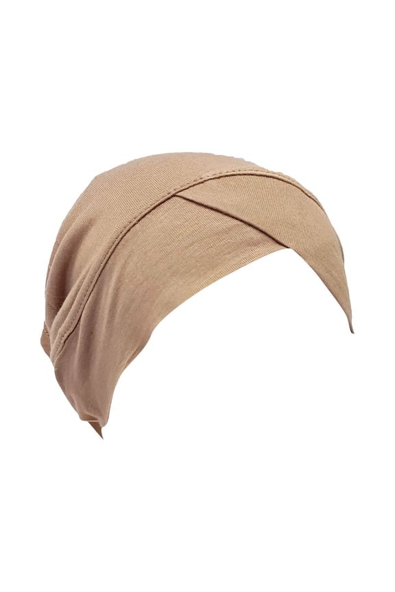 Women Casual Multicolor Forehead Cap Fashion Solid Color Headscarf Muslim Base Cap Rose Gold White Headscarf